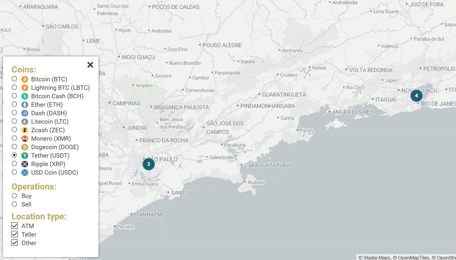 Bitcoin ATMs in Brazil